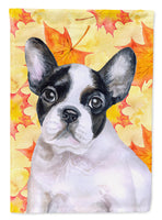 French Bulldog Black White Fall Flag Canvas House Size BB9971CHF