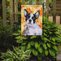 French Bulldog Black White Fall Flag Garden Size BB9971GF