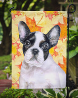 French Bulldog Black White Fall Flag Garden Size BB9971GF