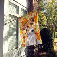 Jack Russell Terrier #2 Fall Flag Canvas House Size BB9974CHF