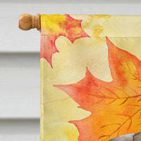 Fawn Pug Fall Flag Canvas House Size BB9979CHF