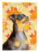 Miniature Pinscher #2 Fall Flag Canvas House Size BB9985CHF