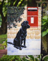 Black Labrador by the Mail Box Flag Garden Size BDBA0301GF