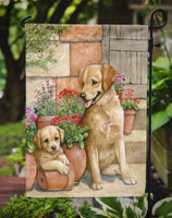 Father and Son Yellow Labrador Flag Garden Size CDCO0383GF