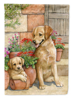 Father and Son Yellow Labrador Flag Garden Size CDCO0383GF