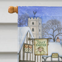 Christmas Carol Singers Flag Canvas House Size CDCO0410CHF