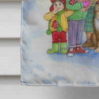 Christmas Carol Singers Flag Canvas House Size CDCO0410CHF