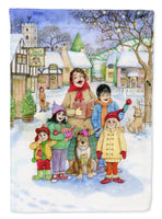 Christmas Carol Singers Flag Canvas House Size CDCO0410CHF