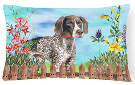 German Shorthaired Pointer Spring Canvas Fabric Decorative Pillow CK1203PW1216