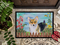 Pembroke Corgi Spring Indoor or Outdoor Mat 18x27 CK1204MAT