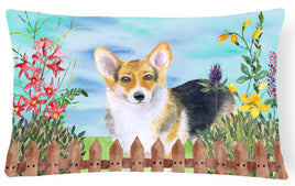 Pembroke Corgi Spring Canvas Fabric Decorative Pillow CK1204PW1216