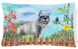 Schnauzer Spring Canvas Fabric Decorative Pillow CK1224PW1216