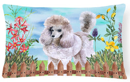 Poodle Spring Canvas Fabric Decorative Pillow CK1227PW1216