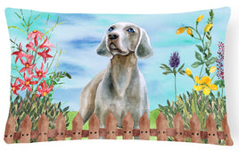 Weimaraner Spring Canvas Fabric Decorative Pillow CK1236PW1216