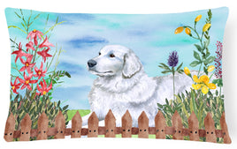 Maremma Sheepdog Spring Canvas Fabric Decorative Pillow CK1237PW1216