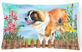 Saint Bernard Spring Canvas Fabric Decorative Pillow CK1241PW1216