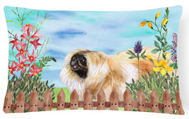 Pekingese Spring Canvas Fabric Decorative Pillow CK1243PW1216