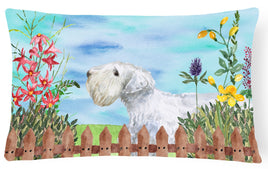 Sealyham Terrier Spring Canvas Fabric Decorative Pillow CK1246PW1216