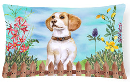 Beagle Spring Canvas Fabric Decorative Pillow CK1248PW1216