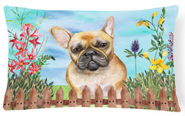 French Bulldog Spring Canvas Fabric Decorative Pillow CK1250PW1216