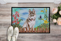 Siberian Husky Grey Spring Indoor or Outdoor Mat 18x27 CK1258MAT