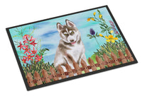 Siberian Husky Grey Spring Indoor or Outdoor Mat 18x27 CK1258MAT