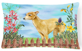 Italian Greyhound Spring Canvas Fabric Decorative Pillow CK1260PW1216