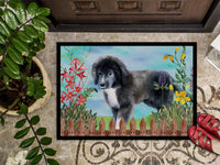 Newfoundland Puppy Spring Indoor or Outdoor Mat 18x27 CK1261MAT