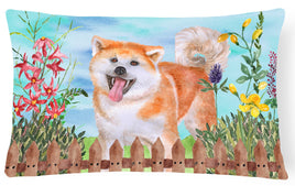 Akita Spring Canvas Fabric Decorative Pillow CK1265PW1216