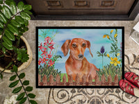 Red Dachshund Spring Indoor or Outdoor Mat 18x27 CK1269MAT