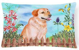 Labrador Retriever Spring Canvas Fabric Decorative Pillow CK1276PW1216