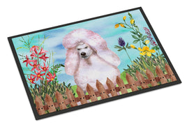 White Standard Poodle Spring Indoor or Outdoor Mat 24x36 CK1279JMAT