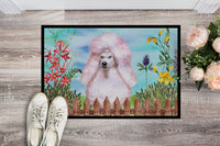 White Standard Poodle Spring Indoor or Outdoor Mat 18x27 CK1279MAT