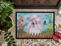 White Standard Poodle Spring Indoor or Outdoor Mat 18x27 CK1279MAT