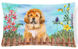 Tibetan Mastiff Spring Canvas Fabric Decorative Pillow CK1283PW1216