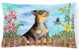 Miniature Pinscher #2 Spring Canvas Fabric Decorative Pillow CK1286PW1216