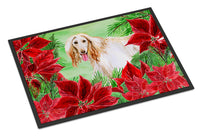 Afghan Hound Poinsettas Indoor or Outdoor Mat 24x36 CK1350JMAT