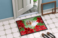 Afghan Hound Poinsettas Indoor or Outdoor Mat 18x27 CK1350MAT