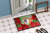 Akita Poinsettas Indoor or Outdoor Mat 24x36 CK1351JMAT