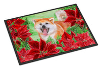 Akita Poinsettas Indoor or Outdoor Mat 24x36 CK1351JMAT