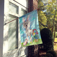 Chinese Crested Easter Bunny Flag Canvas House Size CK1380CHF