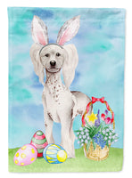 Chinese Crested Easter Bunny Flag Canvas House Size CK1380CHF