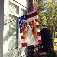 Cavalier Spaniel Patriotic Flag Canvas House Size CK1384CHF