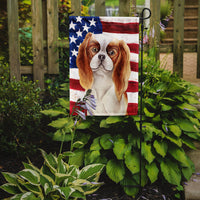 Cavalier Spaniel Patriotic Flag Garden Size CK1384GF