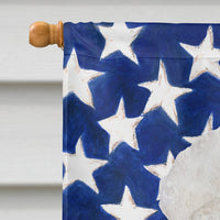 Bichon Frise Patriotic Flag Canvas House Size CK1388CHF