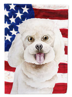 Bichon Frise Patriotic Flag Canvas House Size CK1388CHF