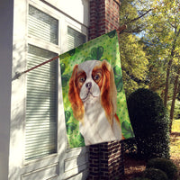 Cavalier Spaniel Shamrocks Flag Canvas House Size CK1398CHF