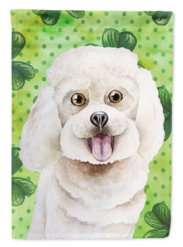 Bichon Frise Shamrocks Flag Canvas House Size CK1402CHF