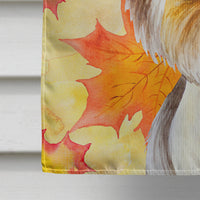 Yorkie Yorkshier Terrier Fall Flag Canvas House Size CK1403CHF