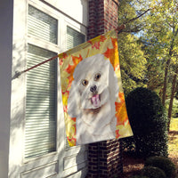 Bichon Frise Fall Flag Canvas House Size CK1409CHF